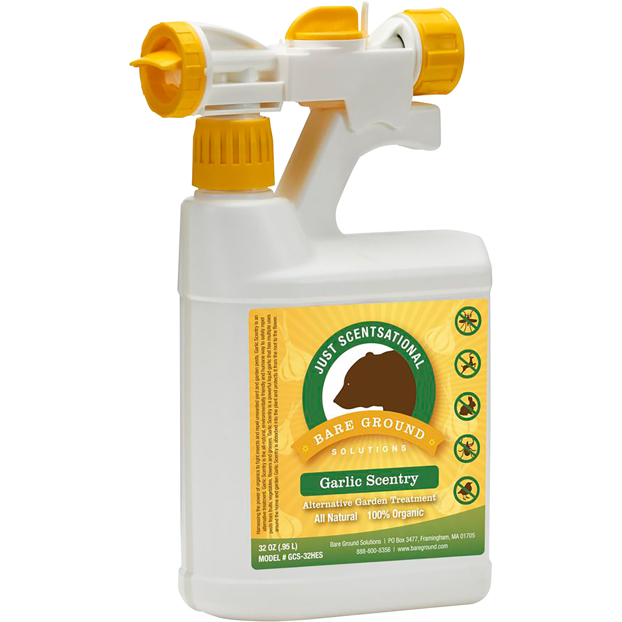 Bare Ground Garlic Sentry Concentrate with Sprayer, 32 Oz., Model# GCS-32HES